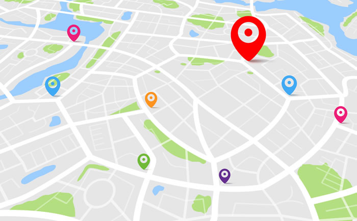 a map with find Massages Near Me Now
