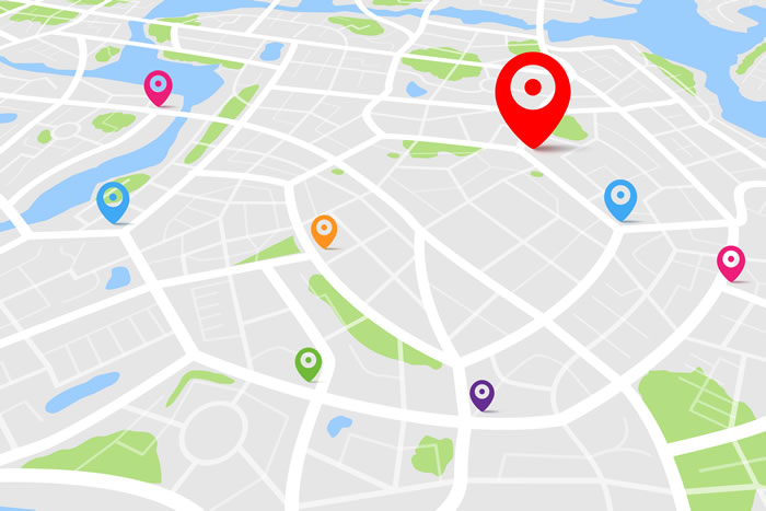 a map with find Massages Near Me Now